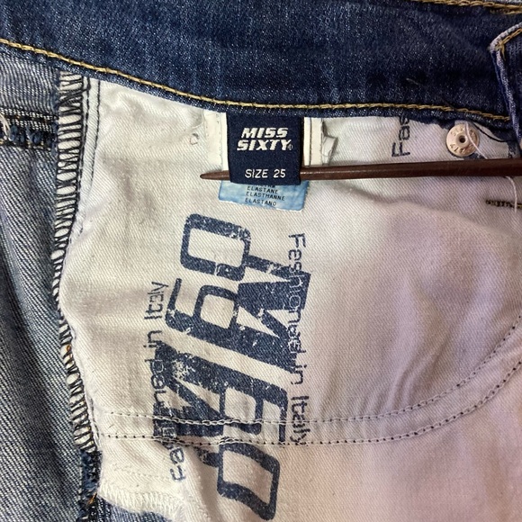 🤩2/25$🤩 Vintage Miss Sixty Collection Skinny Wilkie Low Rise Jeans - Picture 6 of 9